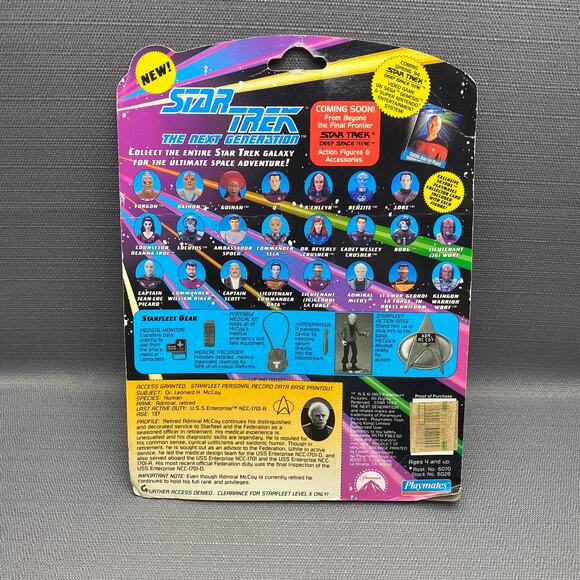 Playmates 1993 Admiral Leonard H McCoy Star Trek TNG Action Figure* - Picture 2 of 7